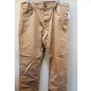 Old Navy Khaki Women’s Jeans Beige 36 X 30 Mid Rise Bootcut Straight NWT